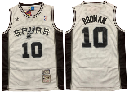Camiseta San Antonio Spurs - Retro vista sobre fondo blanco