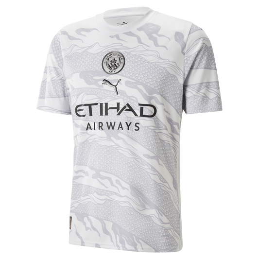 Camiseta Manchester City - Ed. Especial año del Dragón 2024 vista sobre fondo blanco