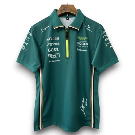 Polo Aston Martin F1 Fernando Alonso #14 Verde Racing 2025 - Imagen 2