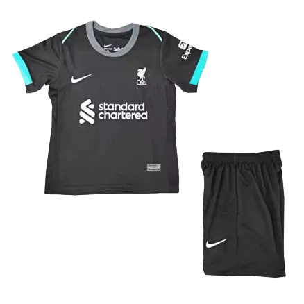 Camiseta + short Liverpool alternativa 2024/2025 - NIÑOS vista sobre fondo blanco