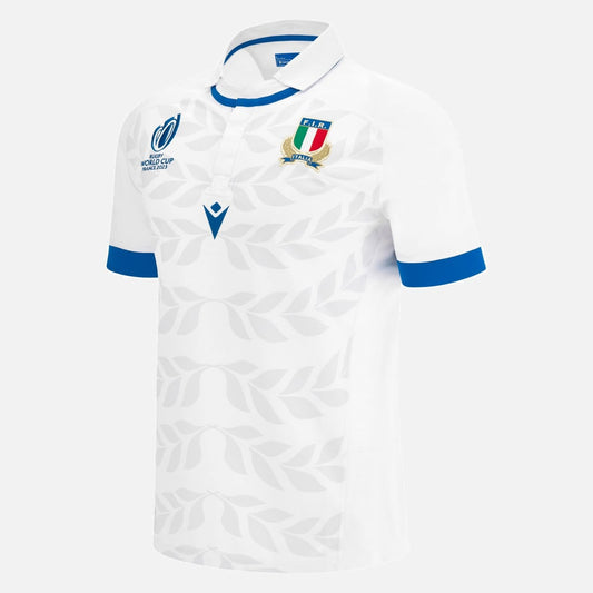 Camiseta Rugby Italia alternativa - RWC '23 vista sobre fondo blanco