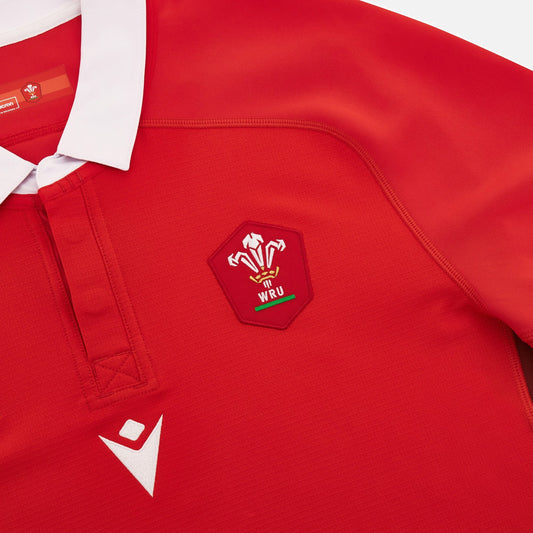 Camiseta Rugby Gales local - RWC '23 vista sobre fondo blanco