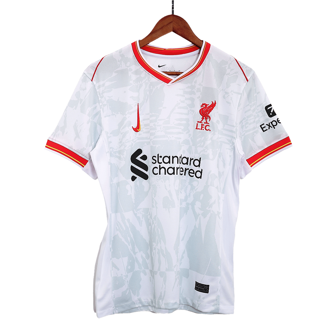 Camiseta Liverpool tercera 2024/2025 vista sobre fondo blanco