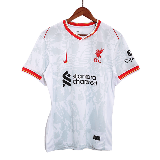 Camiseta Liverpool tercera 2024/2025 vista sobre fondo blanco