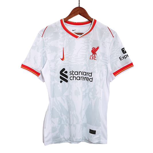 Camiseta Liverpool tercera 2024/2025 vista sobre fondo blanco