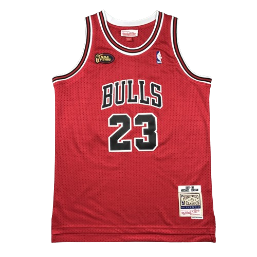 Camiseta Chicago Bulls retro 1997/1998 vista sobre fondo blanco