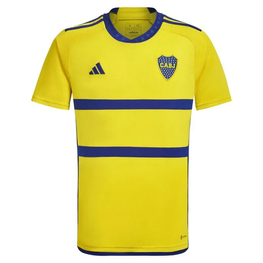 Camiseta Boca Juniors alternativa 2023/2024 vista sobre fondo blanco