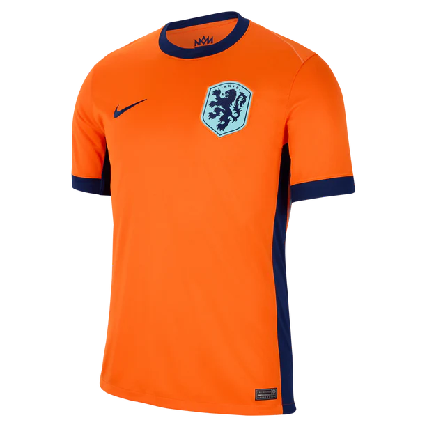 Camiseta Holanda local - Eurocopa 2024 vista sobre fondo blanco