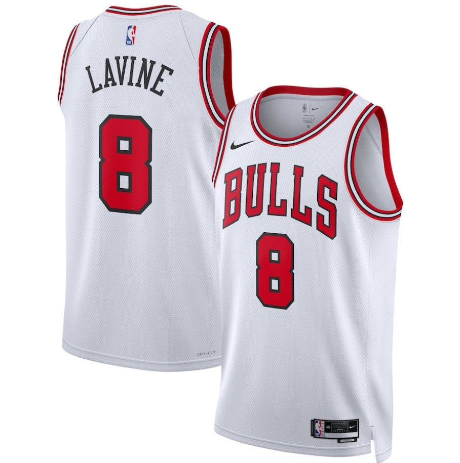 Camiseta Chicago Bulls Association Ed. 2024 vista sobre fondo blanco