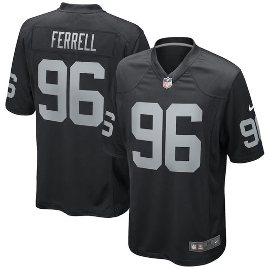 Camiseta Las Vegas Raiders local vista sobre fondo blanco