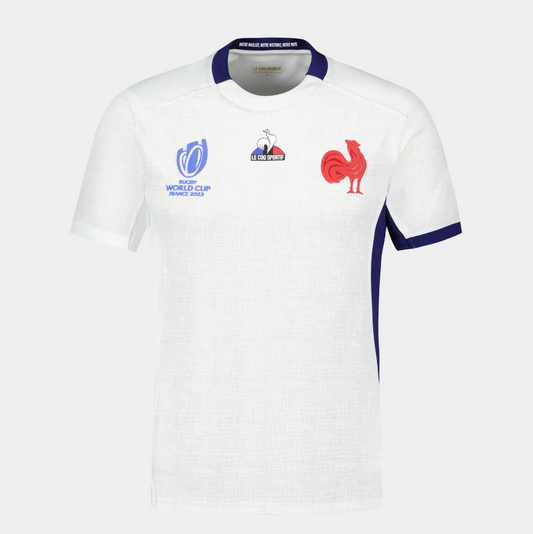 Camiseta Rugby Francia alternativa - RWC '23 vista sobre fondo blanco