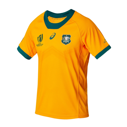 Camiseta Rugby Wallabies Australia local - RWC '23 vista sobre fondo blanco