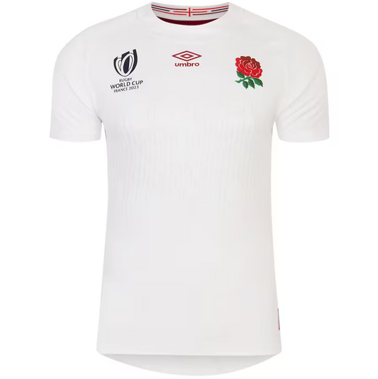 Camiseta Rugby Inglaterra local - RWC '23 vista sobre fondo blanco