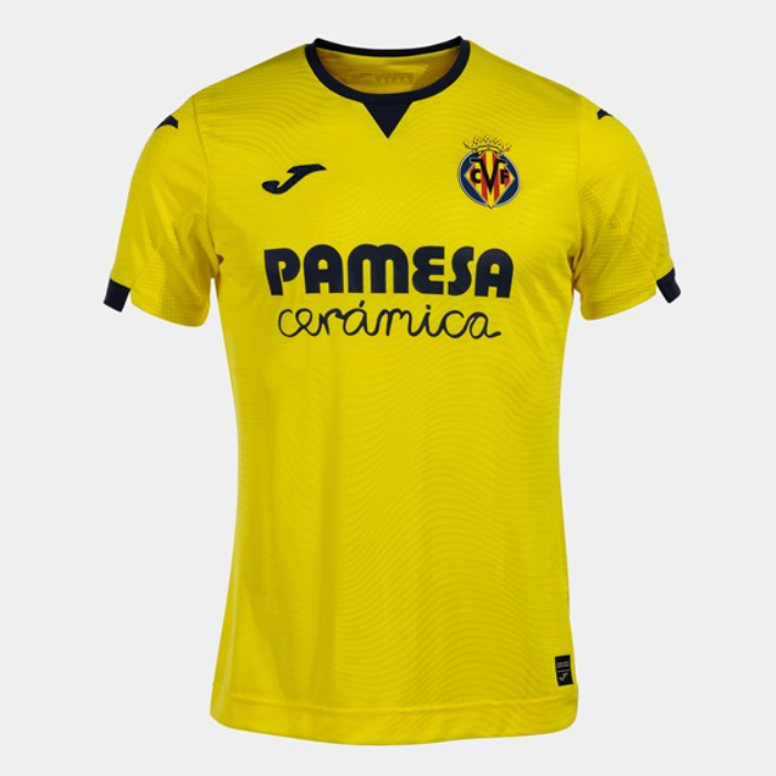 Camiseta Villareal CF local 2023/2024 vista sobre fondo blanco