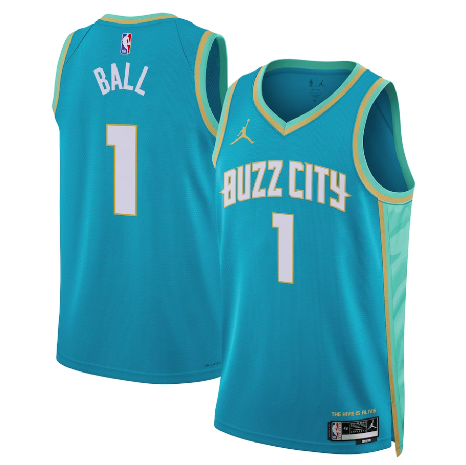 Camiseta Charlotte Hornets - City edition 2023/2024 vista sobre fondo blanco