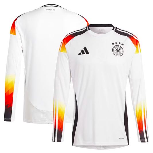 Camiseta Alemania manga larga 2024/2025 vista sobre fondo blanco