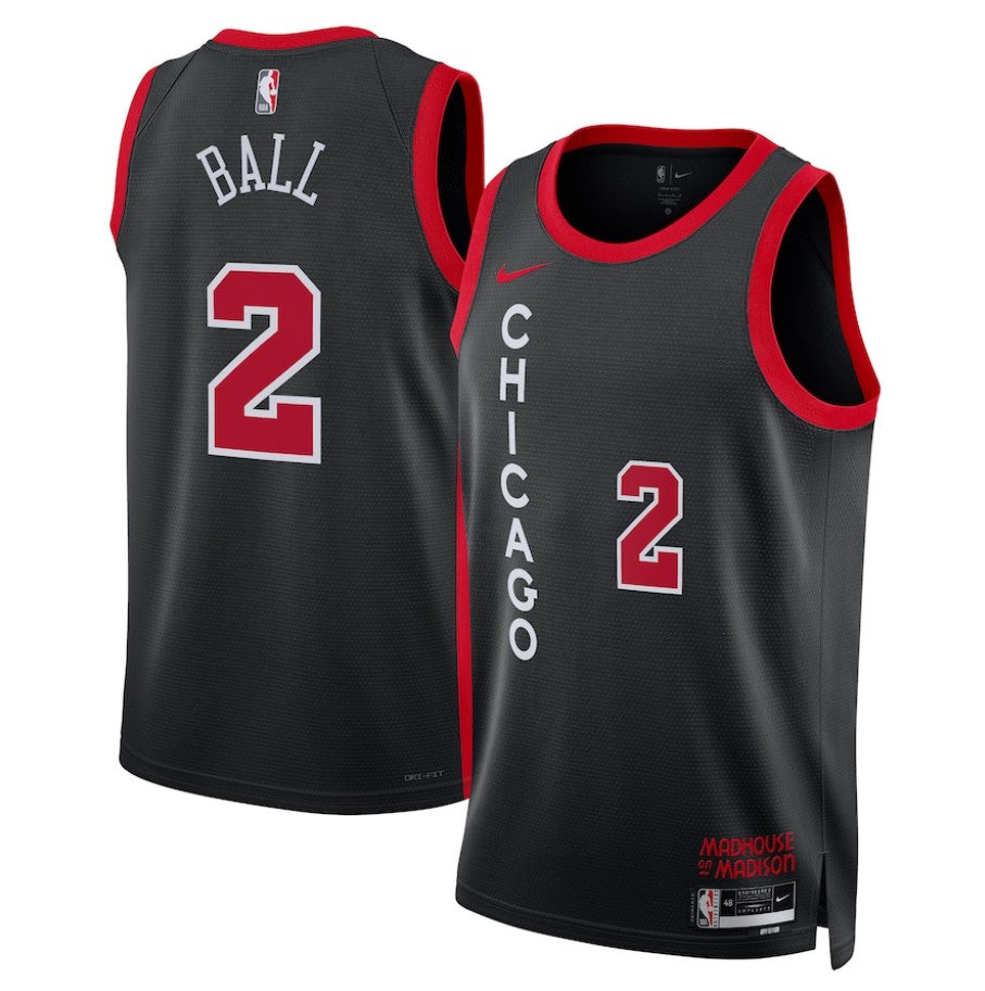 Camiseta Chicago Bulls City Ed. 2024 vista sobre fondo blanco