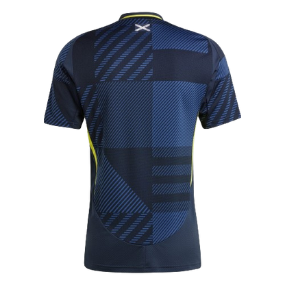 Camiseta Escocia local - Eurocopa 2024 vista sobre fondo blanco