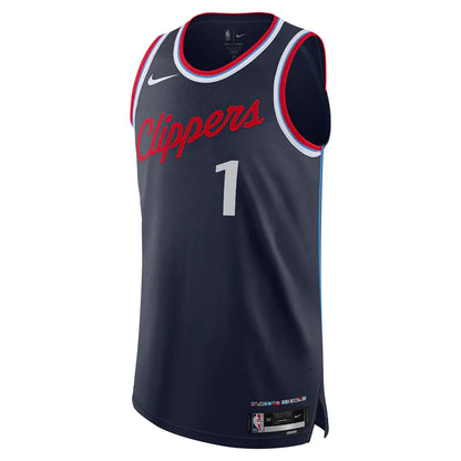 Camiseta Los Angeles Clippers Icon Ed. 2024/2025 vista sobre fondo blanco