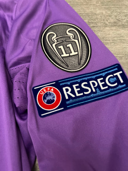Camiseta Retro Real Madrid Manga Larga 2016-17 - Parches Champions