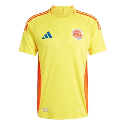 Camiseta Colombia local - Copa América 2024 vista sobre fondo blanco