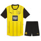 Camiseta + short Borussia Dortmund local 2024/2025 - NIÑOS vista sobre fondo blanco