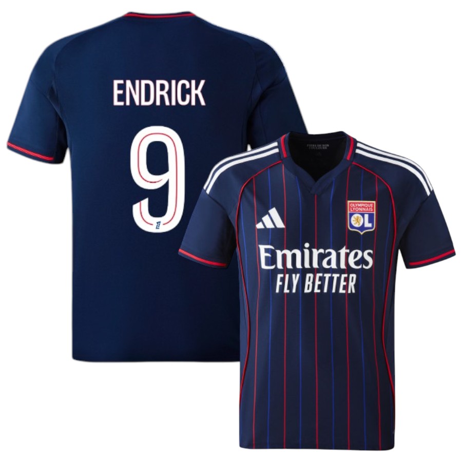 Camiseta Olympique Lyon ENDRICK 9 2025/26 Visitante