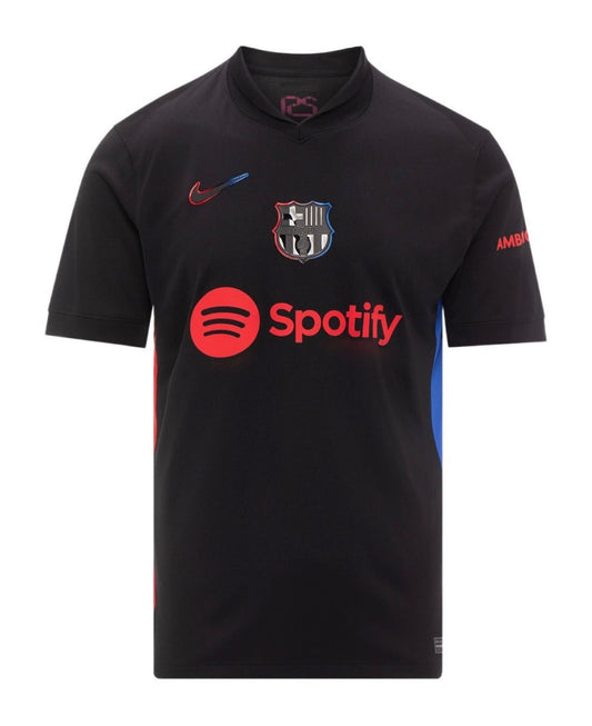 Camiseta Barcelona alternativa 2024/2025 vista sobre fondo blanco