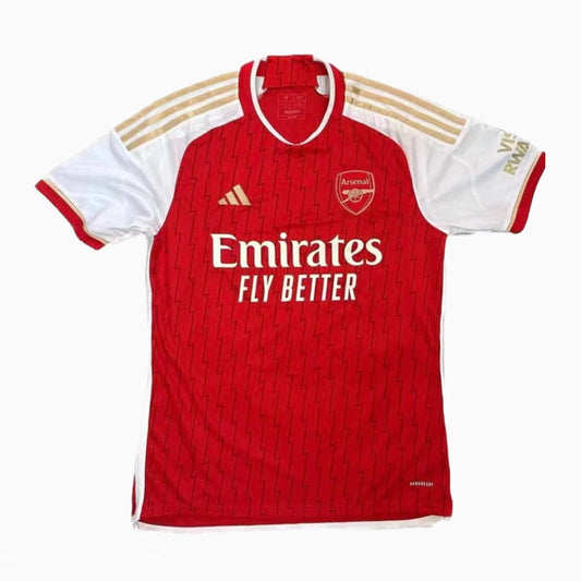Camiseta Arsenal local 2023/2024 vista sobre fondo blanco