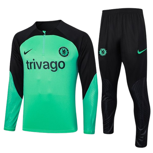 Conjunto Chelsea entrenamiento 2024 - Verde vista sobre fondo blanco
