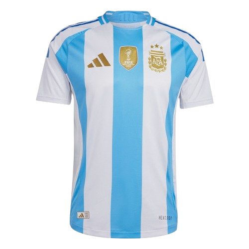 Camiseta Argentina local - Copa América 2024 vista sobre fondo blanco