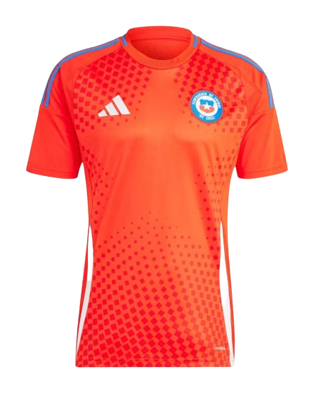 Camiseta Chile local - Copa América 2024 vista sobre fondo blanco