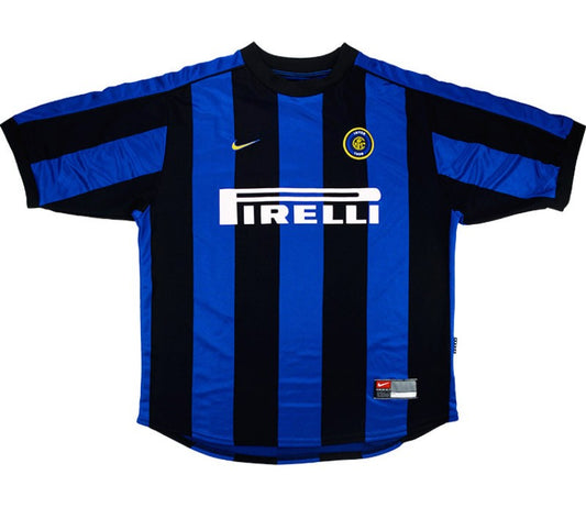 Camiseta Inter de Milan Retro 1999/2000 vista sobre fondo blanco
