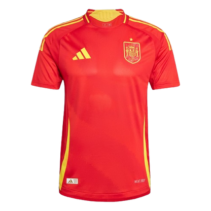 Camiseta España local - Eurocopa 2024 vista sobre fondo blanco