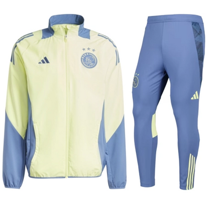 Conjunto Ajax Entrenamiento - 2024/2025 Rompe viento vista sobre fondo blanco