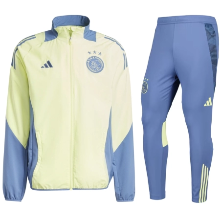 Conjunto Ajax Entrenamiento - 2024/2025 Rompe viento vista sobre fondo blanco