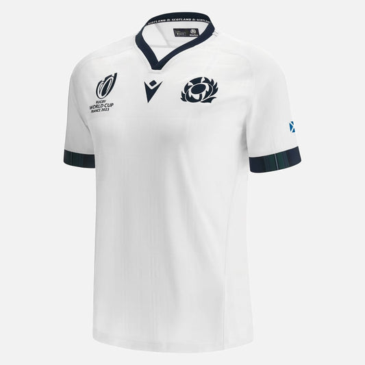 Camiseta Rugby Escocia alternativa - RWC '23 vista sobre fondo blanco