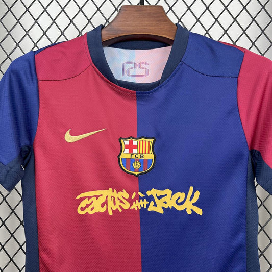 Equipación Local Niño Fc Barcelona X Travis Scott 24/25 Talla 16-28