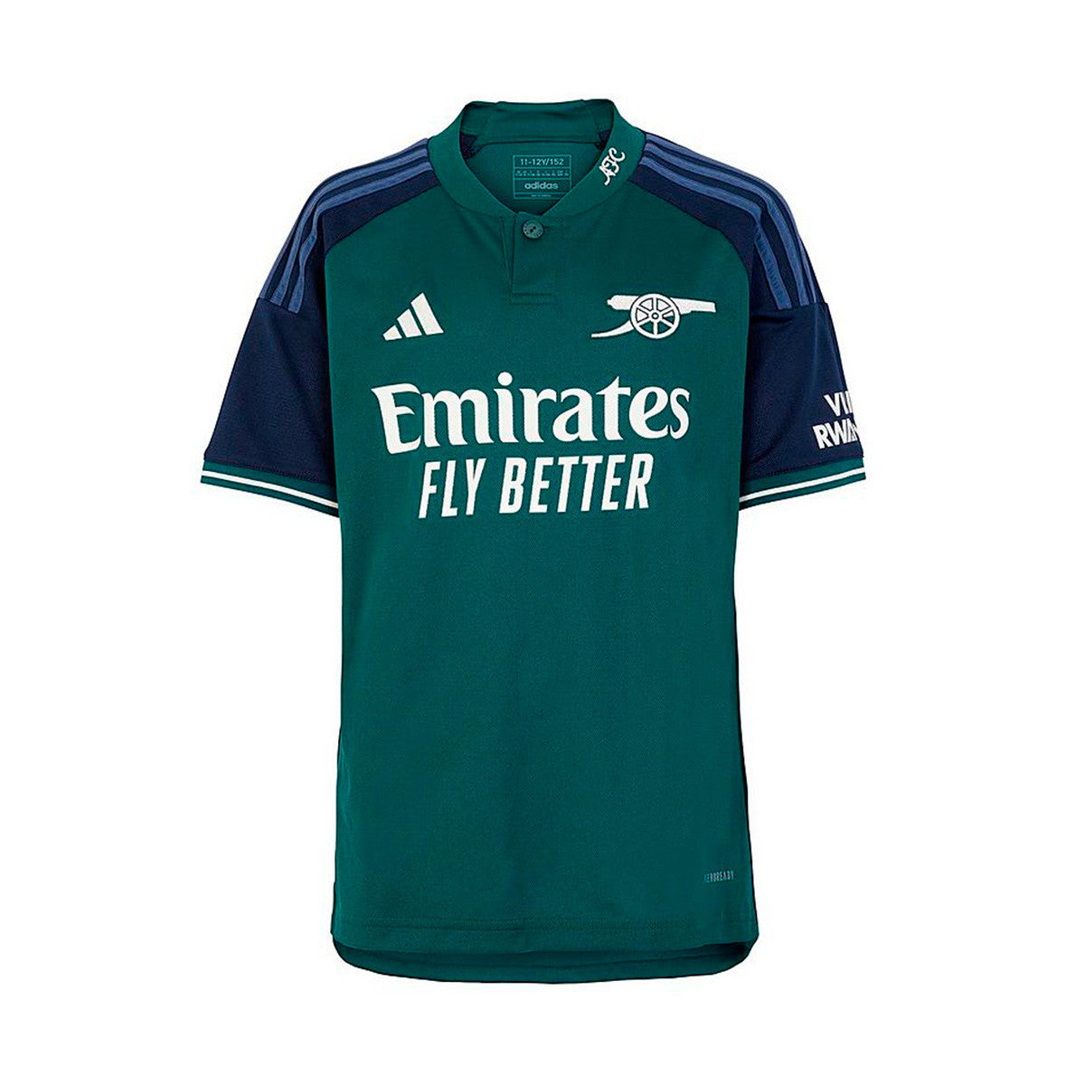 Camiseta Arsenal tercera 2023/2024 vista sobre fondo blanco