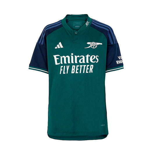 Camiseta Arsenal tercera 2023/2024 vista sobre fondo blanco