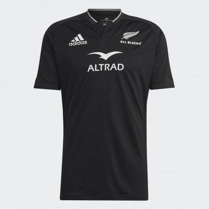 Camiseta Rugby All Blacks local vista sobre fondo blanco