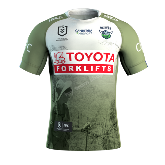 Camiseta Rugby CANBERRA RAIDERS 2025 NRL ANZAC