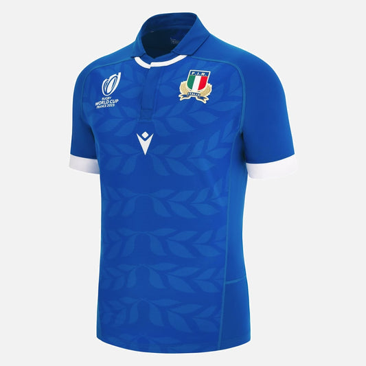 Camiseta Rugby Italia local - RWC '23 vista sobre fondo blanco