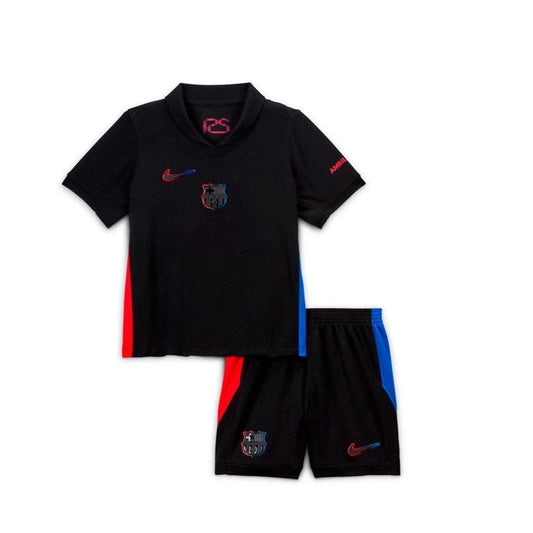 Camiseta + short Barcelona alternativa 2024/2025 - NIÑOS vista sobre fondo blanco