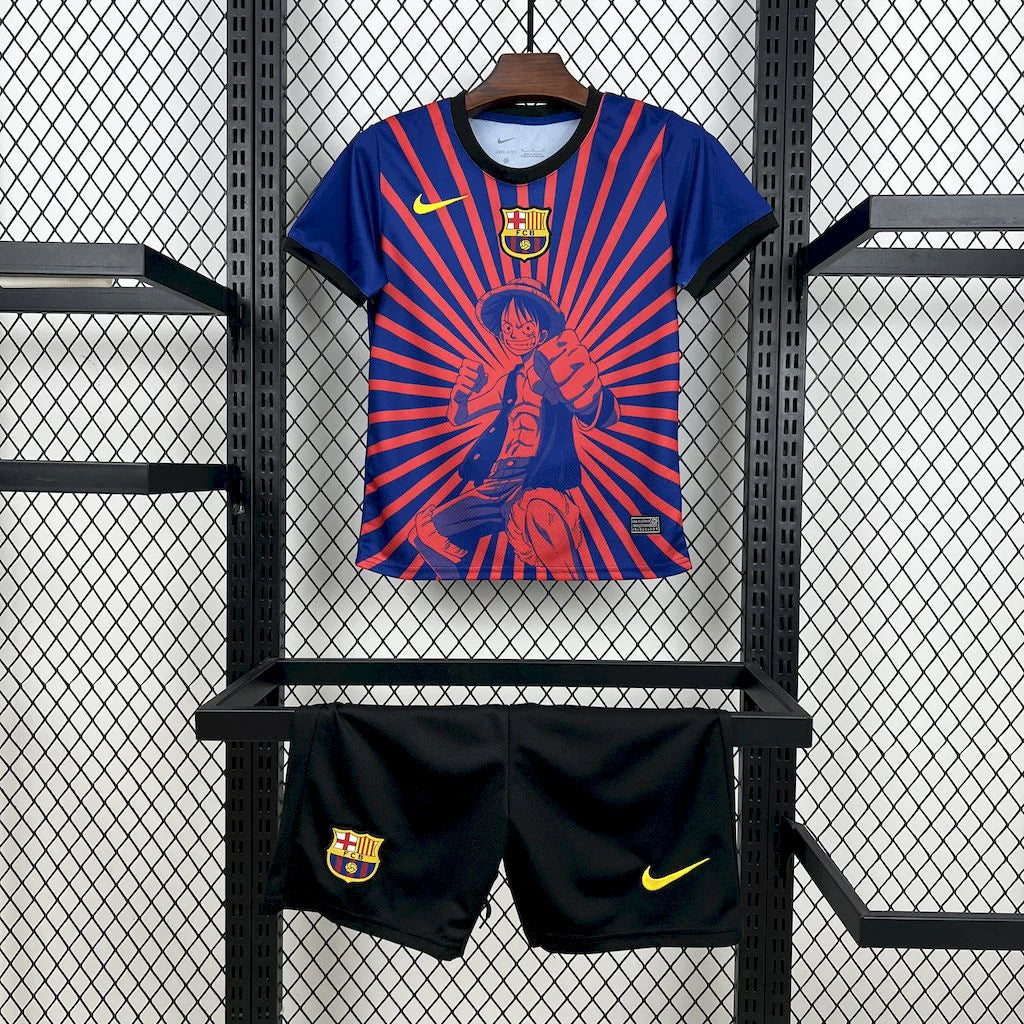 Equipación Local Niño Fc Barcelona X One Piece 24/25 Talla 16-28