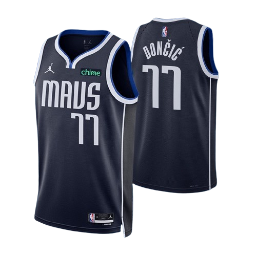 Camiseta Dallas Mavericks 2023/2024 vista sobre fondo blanco