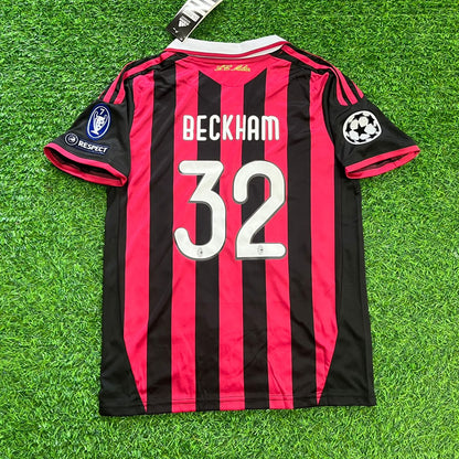Camiseta Retro BECKHAM DAVID 2009-10 AC Milan + Parches CL