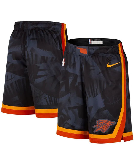 Short NBA Oklahoma City Thunder - Ed. City 2023/24 vista sobre fondo blanco