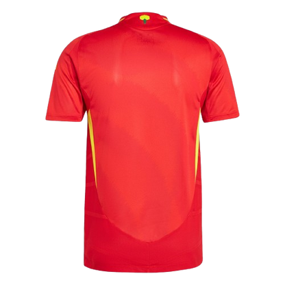 Camiseta España local - Eurocopa 2024 vista sobre fondo blanco