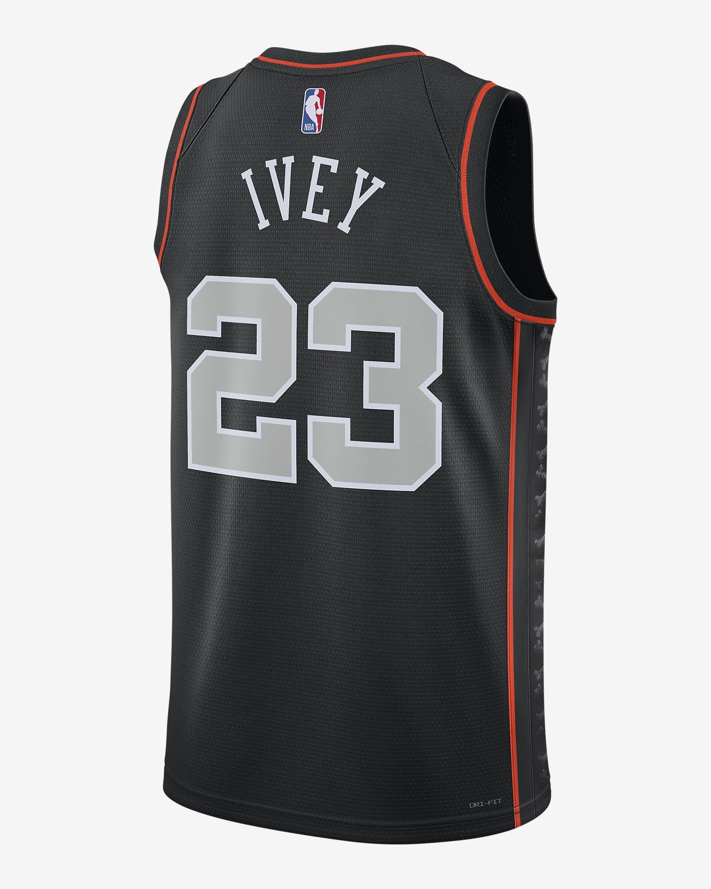 Camiseta Detroit Pistons - City edition 2023/2024 vista sobre fondo blanco